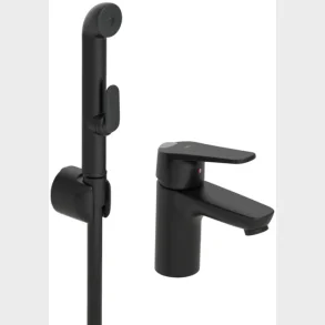 Vega Tv�ttst�llsblandare Matt Svart Med Dusch