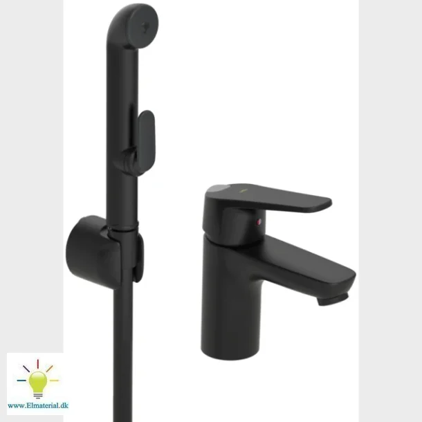 Vega Tv�ttst�llsblandare Matt Svart Med Dusch