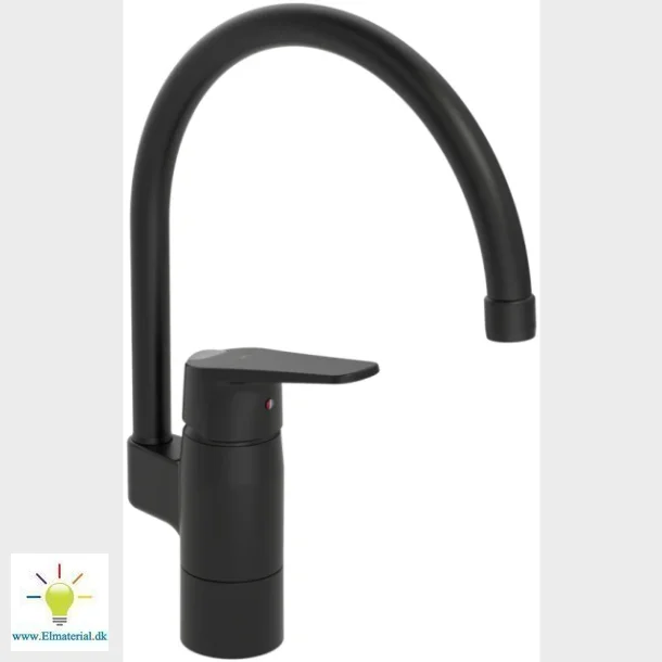 Vega K�ksblandare H�g pip Matt Svart