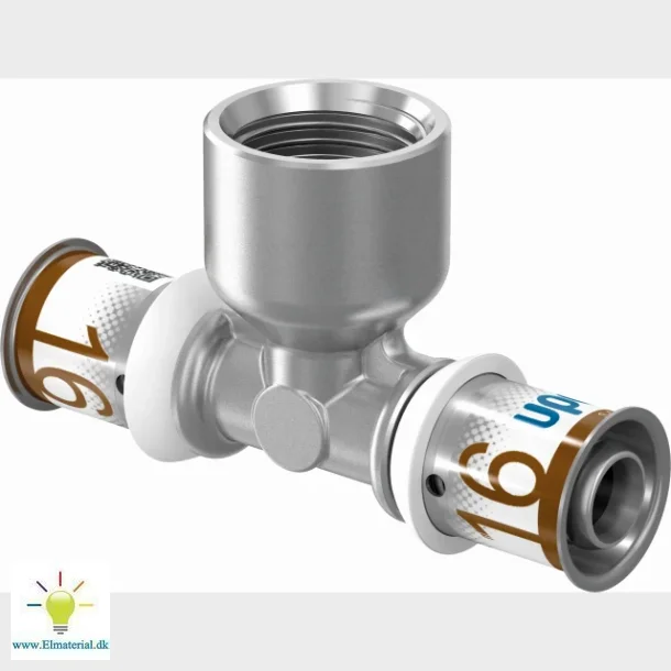 Pres Tee Reduceret M/Muffe 16X1/2"