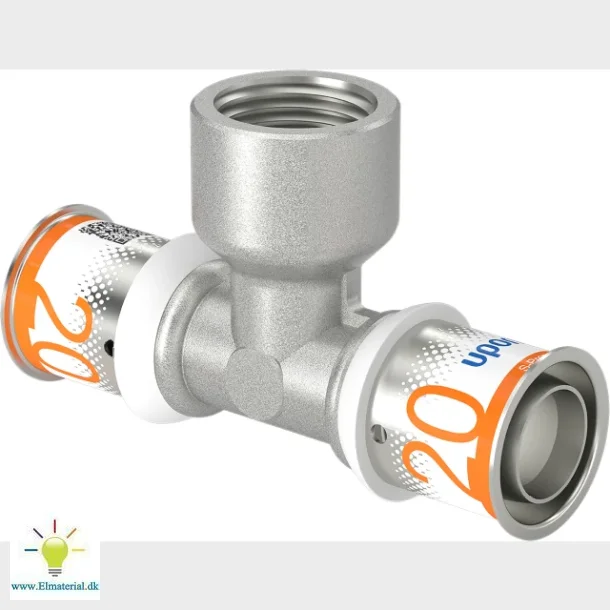 Pres Tee Reduceret M/Muffe 20X1/2"