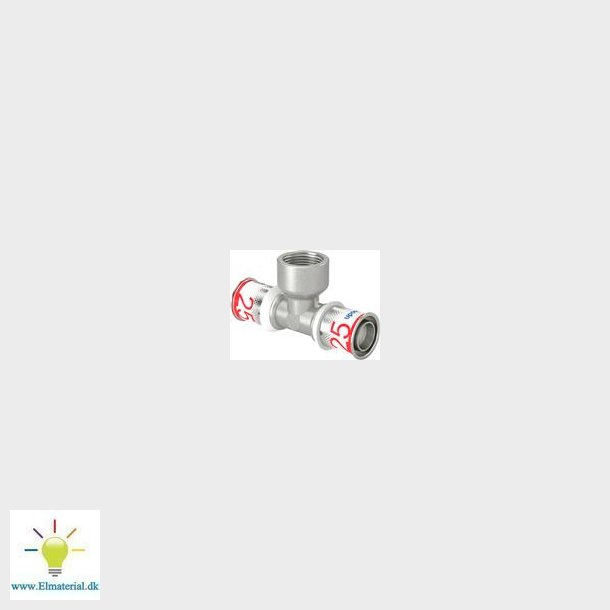 Pres Tee Reduceret M/Muffe 25X3/4"