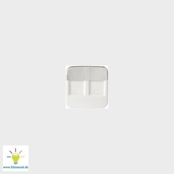 Afdkning Dataudtag 2Xrj45 Hvid