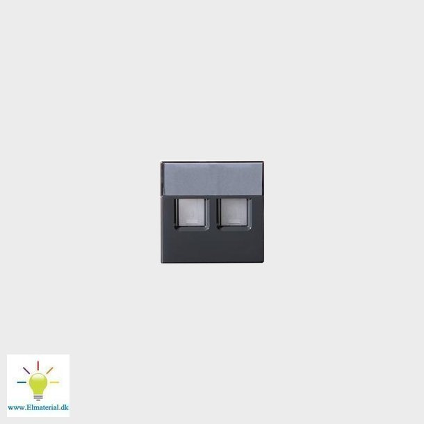 Dataudtag (Afdkning) 2Xrj45 1M Antracit