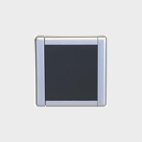 Sugkontakt Alu-Look + Svart Design 9X9 Cm