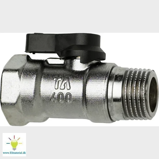 Ta 400 1/2" Kulventil svart hylsa/nippel