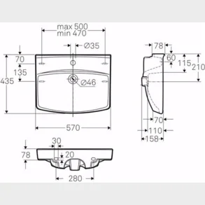 Spira Vask 57 X 43,5 Cm Med Hanehul