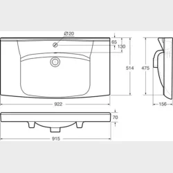 Spira Vask Compact 90Cm Til Sense