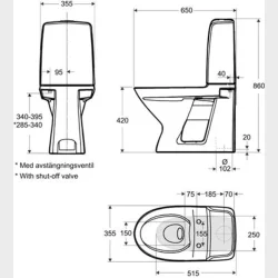 Spira Toilet Rimfree Lukket S-Ls