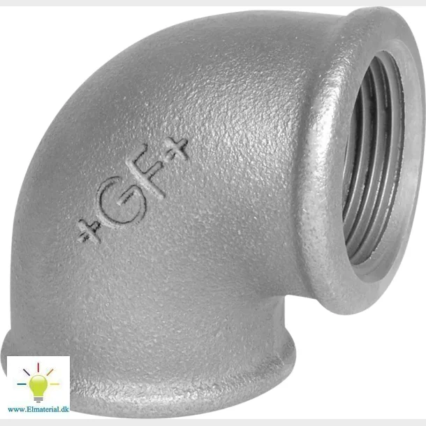 +Gf+ Vinkel Svart Mf/Mf 90Gr 2 1/2