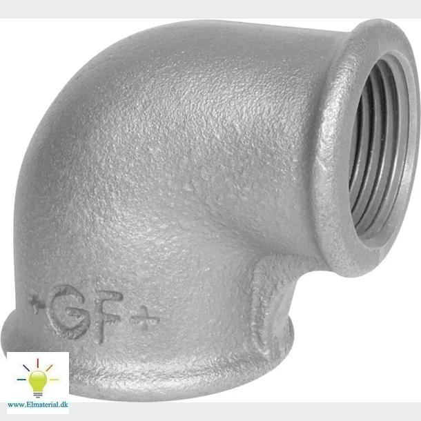 +Gf+ Vinkel Svart Mf/Mf 90Gr 1 1/2X1 1/4