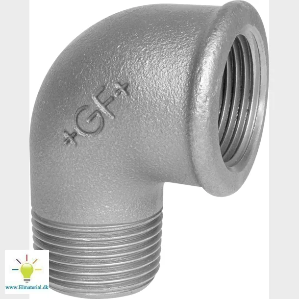 +Gf+ Vinkel Svart Mf/Np 90Gr 1 1/2