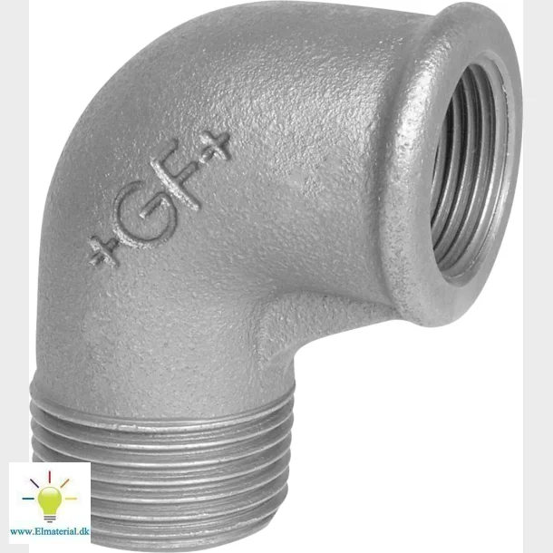 +Gf+ Vinkel Svart Mf/Np 90Gr 1/2X3/8