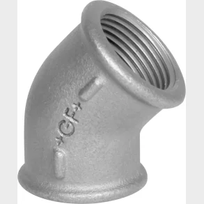 +Gf+ Vinkel Svart Mf/Mf 45Gr 1 1/2