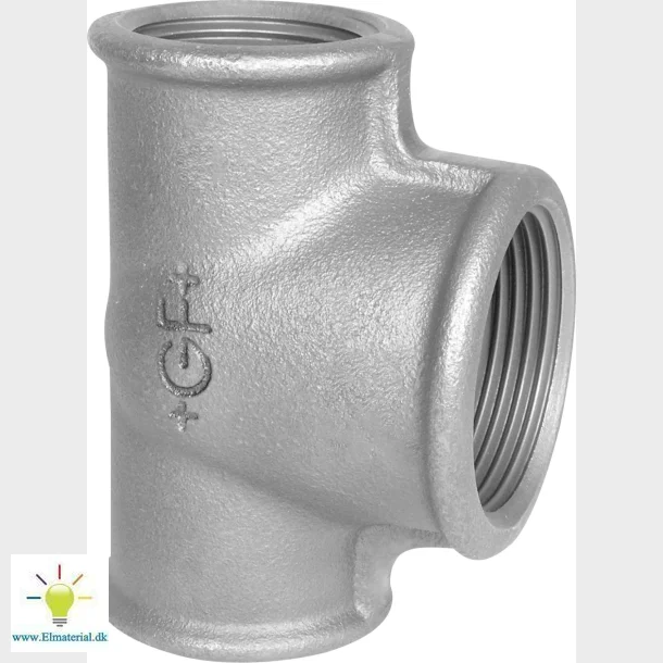 +Gf+ T-Piece Svart 1/2X1X1/2