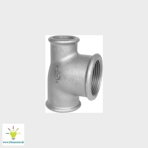 +Gf+ T-Piece Svart 1X1X3/4