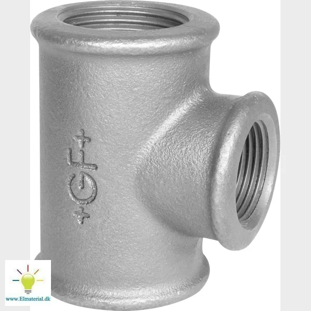 +Gf+ T-Piece Black 1 1/4X1/2X1 1/4