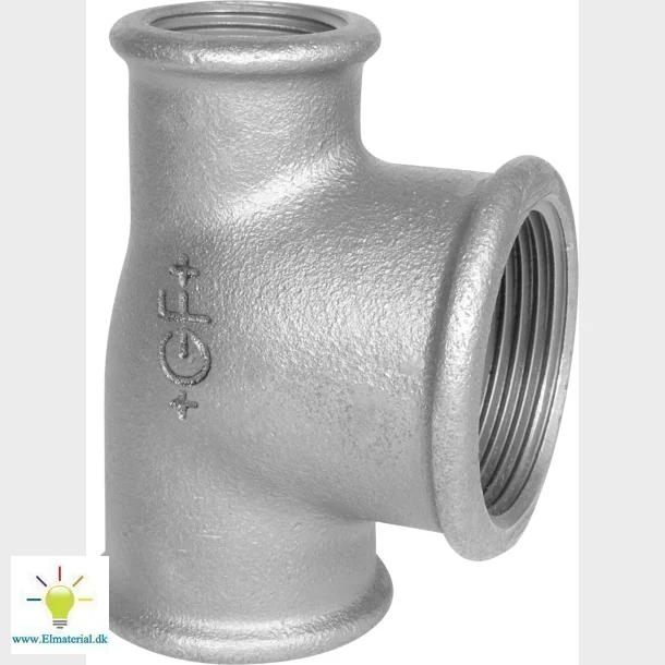 +Gf+ T-Piece Svart 2X2X3/4