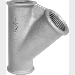 +Gf+ T-Piece Svart 45Gr Lutande gren 3/4