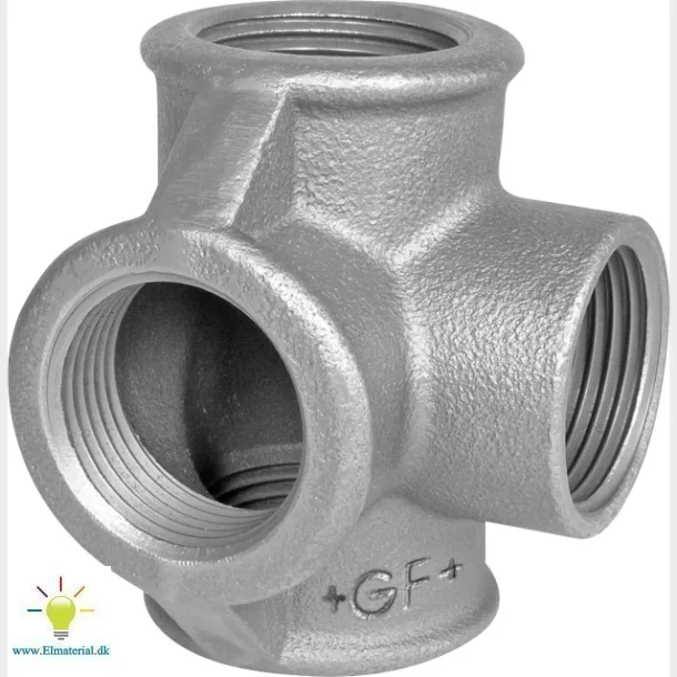 +Gf+ T-Piece Svart W/Sidoutgng 1/2