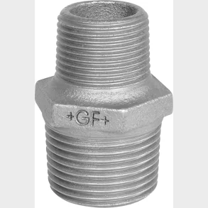 +Gf+ Nippel Svart 1 1/4X1/2