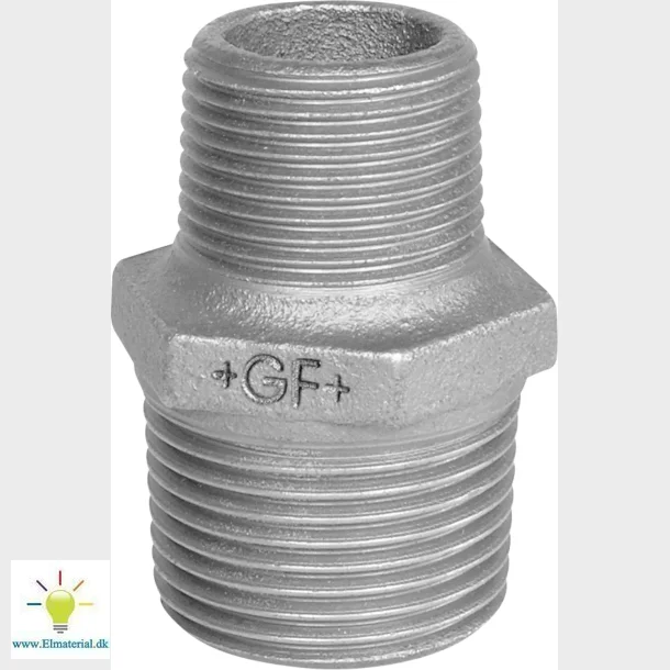 +Gf+ Nippel Svart 2X1 1/2