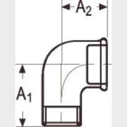 +Gf+ Vinkel Galv. Mf/Np 90Gr 1 1/2
