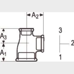 +Gf+ T-Stykke Galv. 1 1/2X3/4