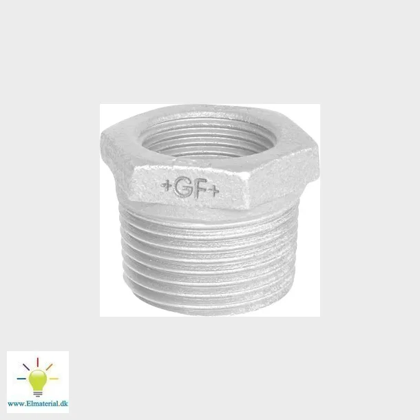 +Gf+ Nippelmuffe Galv. 1 1/2X3/8