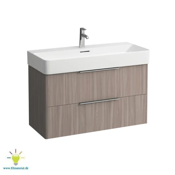 Base 95 Vaskeskab Lys Elm Med 2 Skuffer