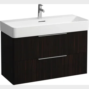 Base 95 Vaskeskab M�rk Elm Med 2 Skuffer