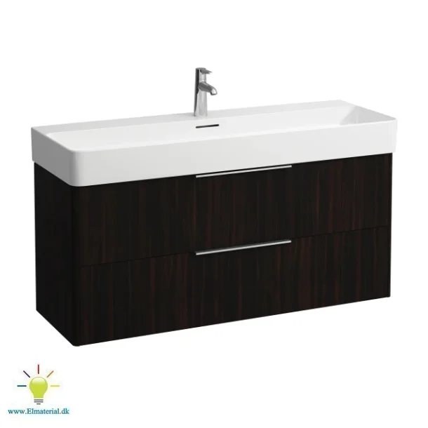 Base 105 Vaskeskab Mrk Elm M/2 Skuffer