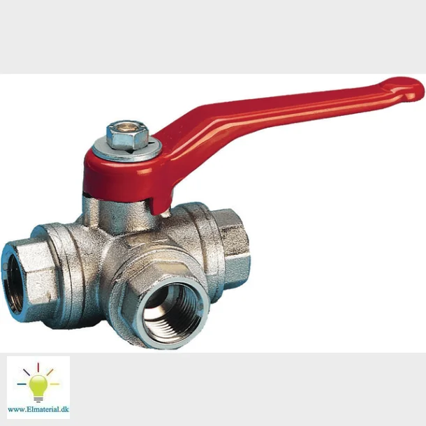 Kuglehane 3-Vejs L-Boret 4-Pakn. 11/2"