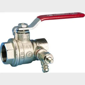 Kulventil W/Aftal L-handtag Mf/Mf 1/2