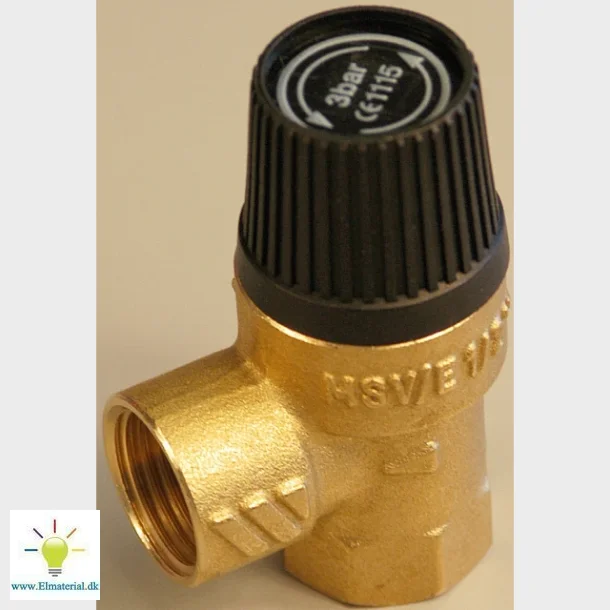 Sikkerhedsventil 1/2"/3,0B-M