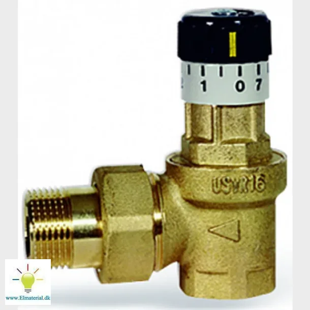 Overstrmningsventil 3/4" Vinkel