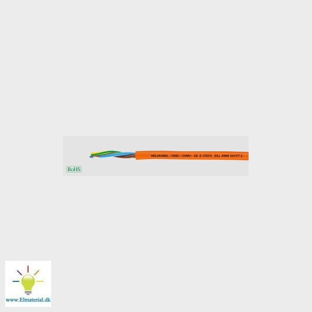 Plastmantelkabel H05VV-F / UL 3G1.5 orange dimensioner