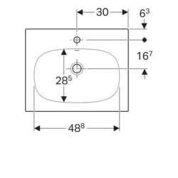 Acanto Hndvask 60 Cm, Hvid