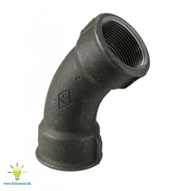 Vinkel Svart Mf/Mf 45Gr 1 1/2