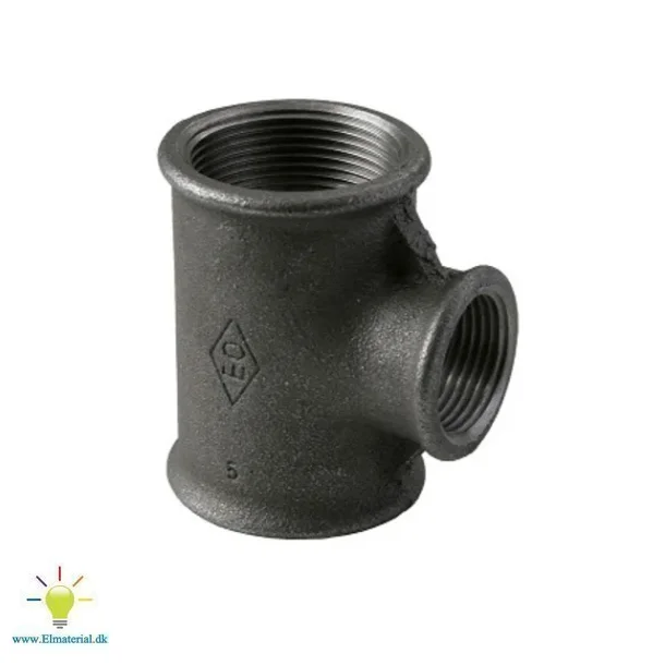 T-Piece Svart 1 1/2X1 1/4X1 1/2