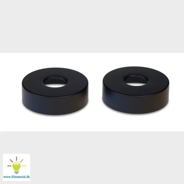 Rosett 74 mm Set med 2 st mattsvart