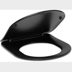 Toalettsits Soft Close &amp; Qr Matt Svart