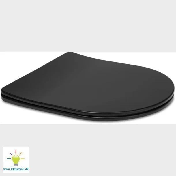 Toalettsits Soft Close &amp; Qr Matt Svart