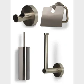 Toalettset Bunt Borstad Nickel