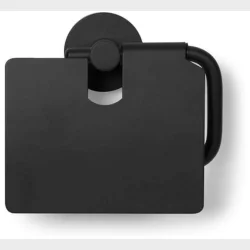 Toalettrulleh�llare med lock svart