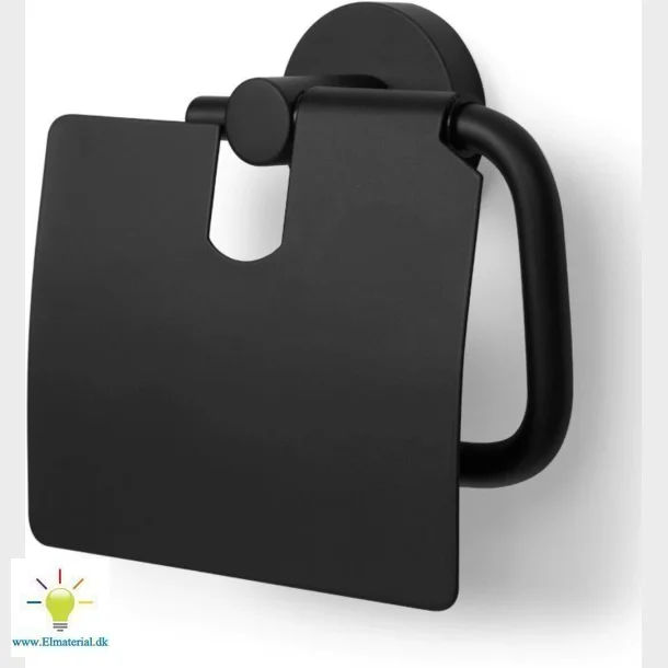 Toalettrulleh�llare med lock svart