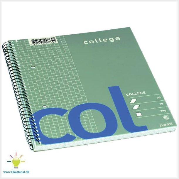 Kollegieblok A5 Kvadreret