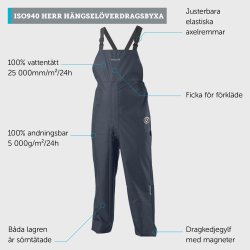 ISO940 Herre Bib Overbukser - Sort