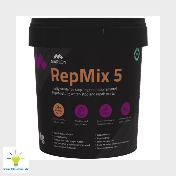 Marlon RepMix 5 stop- og reparationsmrtel, 1 kg