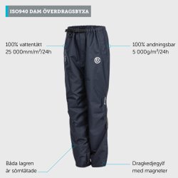 ISO940 dame overbukser - sort